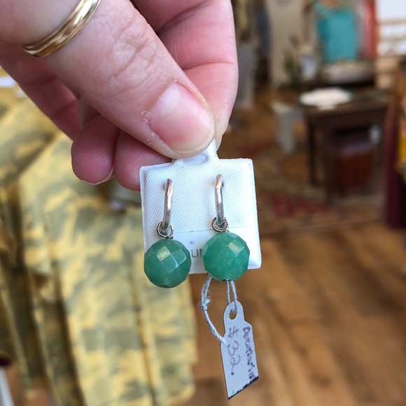 Semiprecious drop earrings - Picture 3 of 3